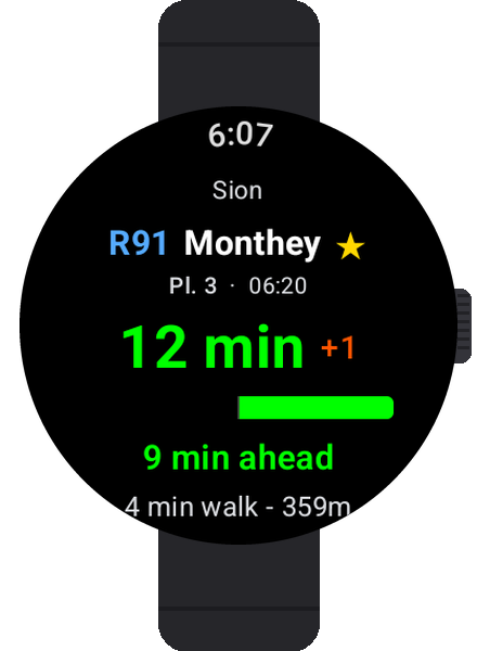 Wear OS focused tracking with countdown and walk distance